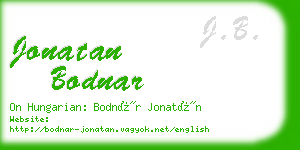 jonatan bodnar business card